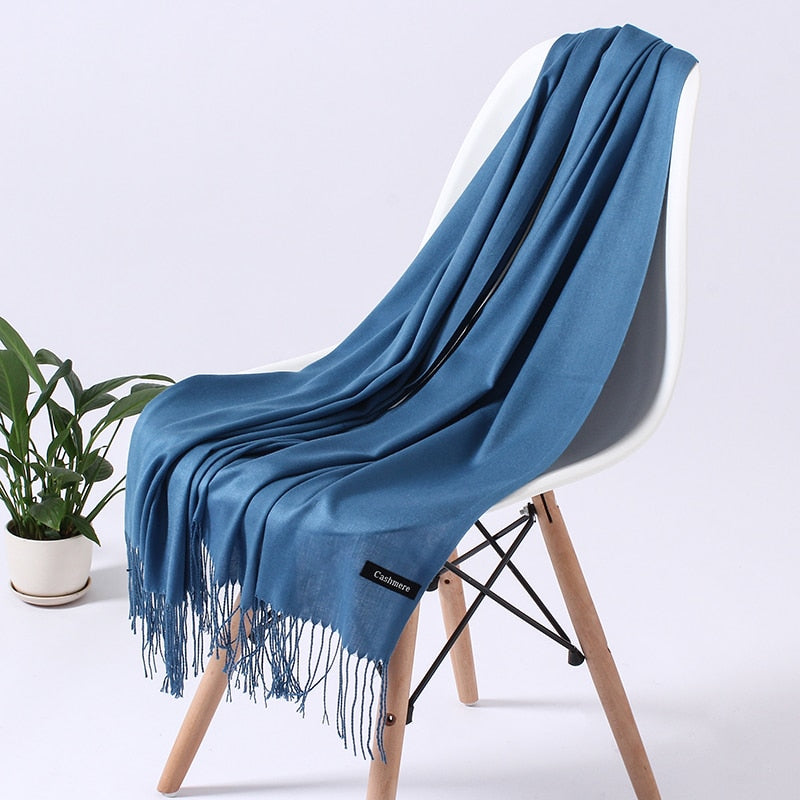 Wintersjaal dames zacht polyester vielseidig drapeerbaar elegante kleurstellingen | Sansoti