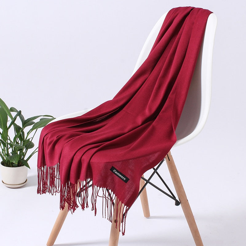 Wintersjaal dames zacht polyester vielseidig drapeerbaar elegante kleurstellingen | Sansoti
