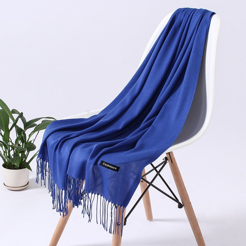 Wintersjaal dames zacht polyester vielseidig drapeerbaar elegante kleurstellingen | Sansoti