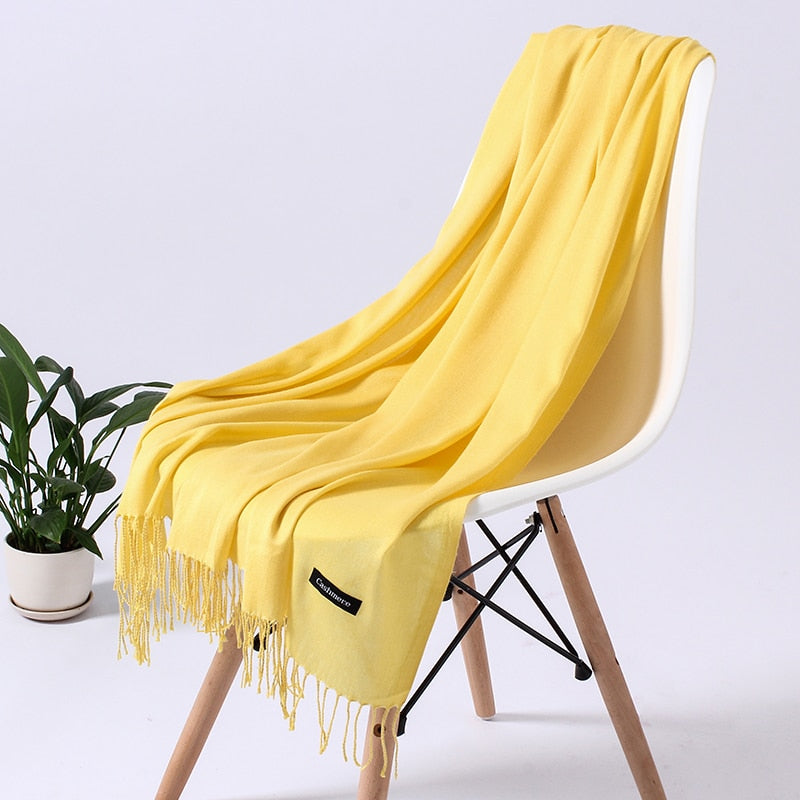 Wintersjaal dames zacht polyester vielseidig drapeerbaar elegante kleurstellingen | Sansoti