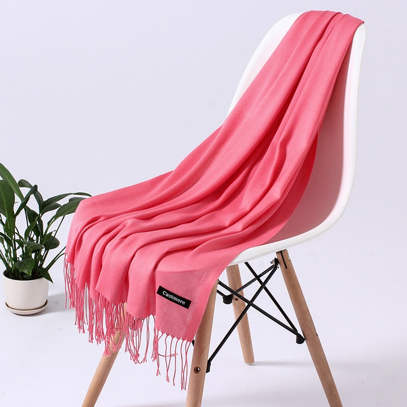 Wintersjaal dames zacht polyester vielseidig drapeerbaar elegante kleurstellingen | Sansoti