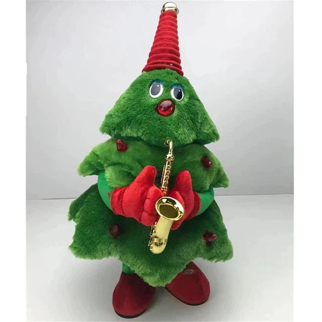Dansende Kerstboom Knuffel met Muziek en Beweging - Groen Pluche Speelgoed - 35cm Interactieve Kerstdecoratie - Zingende Boom voor Kinderen en Volwassenen | Sansoti