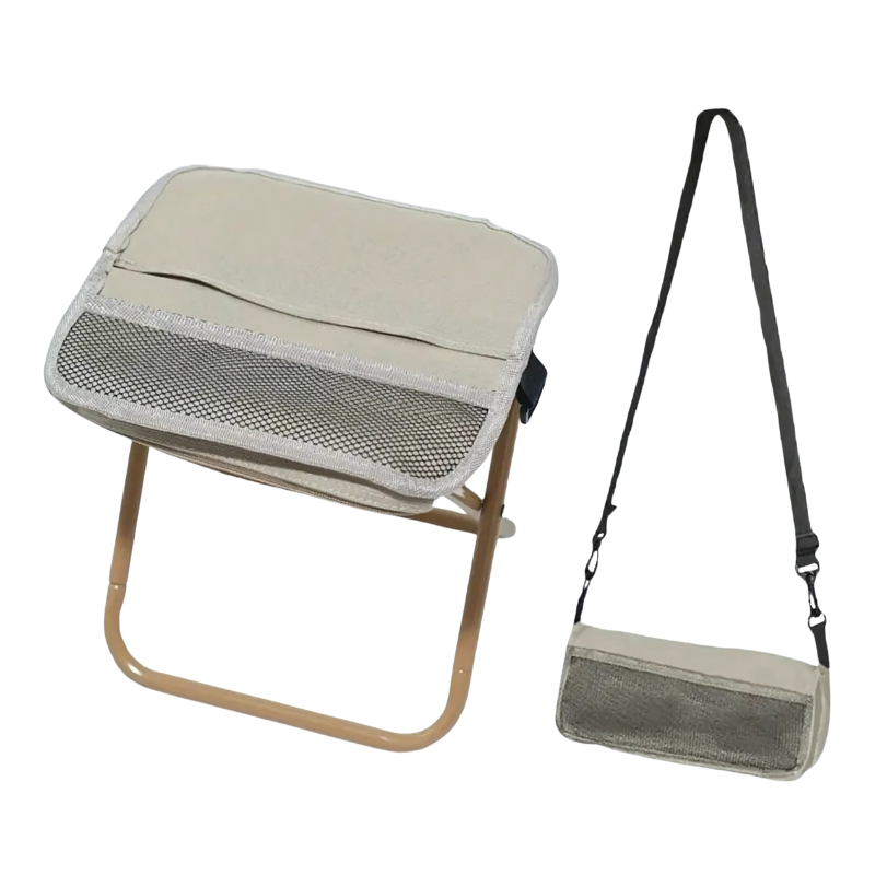 Opvouwbare Campingstoel Ultralight met Draagriem Zwart Khaki Rood voor Festival Outdoor Picknick Strand Tuin | Sansoti