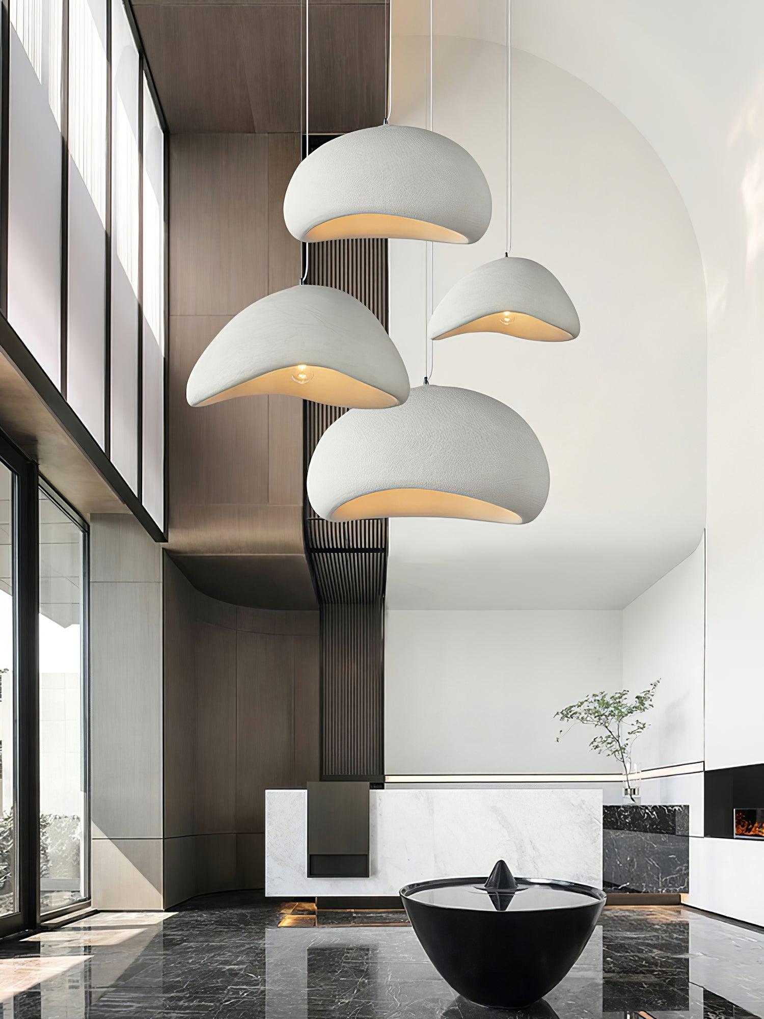 Hanglamp Koepelvorm Polystyreen Grijs Wit Zes Maten E26 E27 Fitting Verstelbare Kabel 150cm Scandinavisch Design Huiskamer Keuken Eethoek Dimbaar | Sansoti