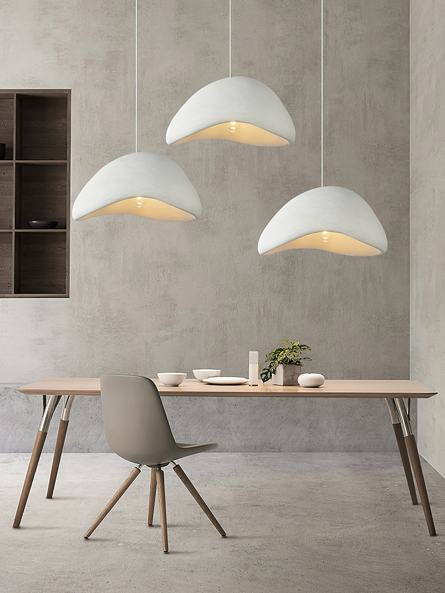 Hanglamp Koepelvorm Polystyreen Grijs Wit Zes Maten E26 E27 Fitting Verstelbare Kabel 150cm Scandinavisch Design Huiskamer Keuken Eethoek Dimbaar | Sansoti