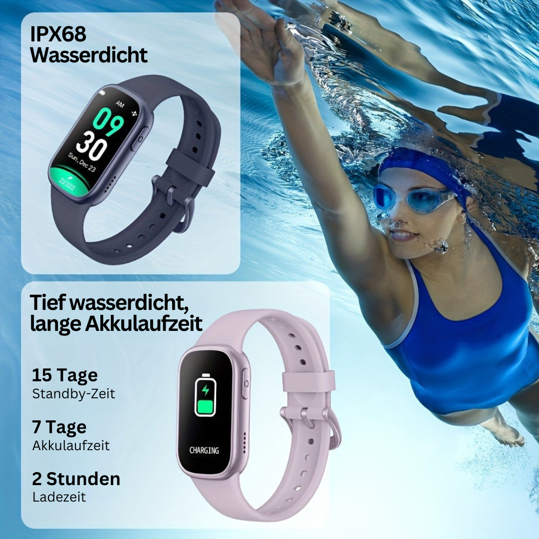 Kinder-Smartwatch mit Aktivitätstracker, Telefonfunktion, wasserdicht nach IP68, Touchscreen und Lernuhr | Sansoti