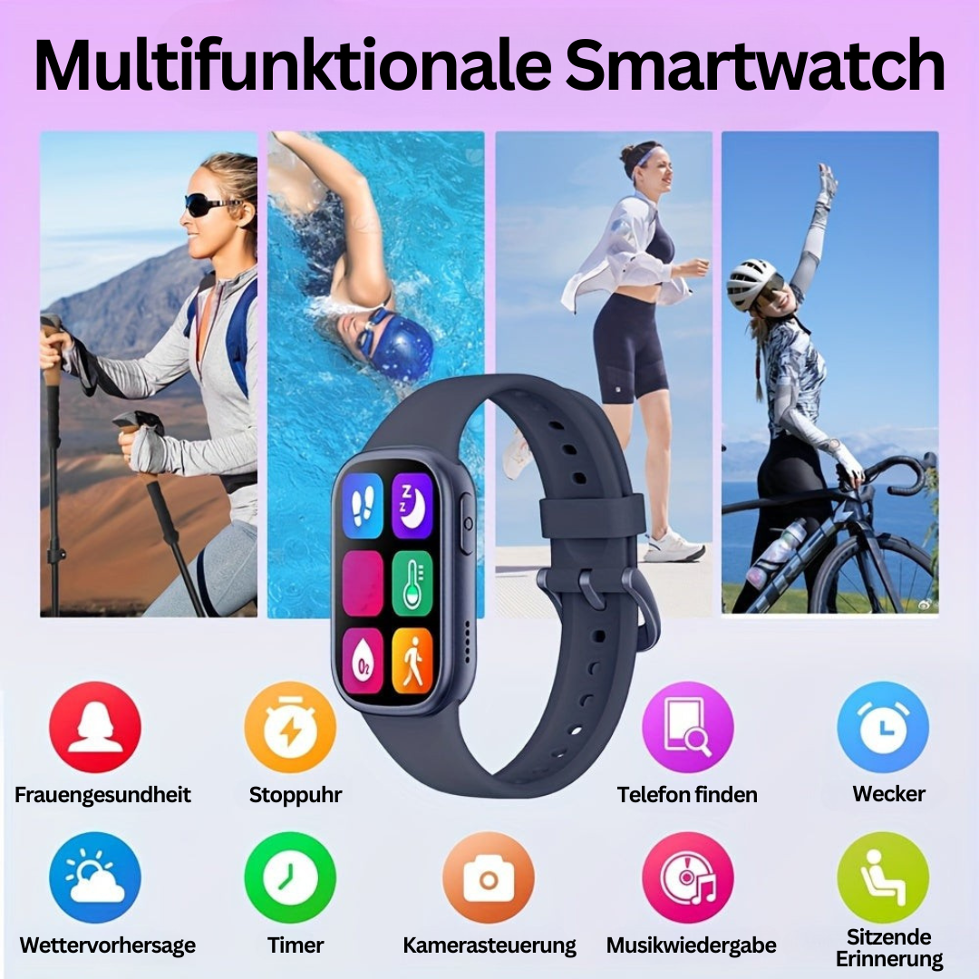 Kinder-Smartwatch mit Aktivitätstracker, Telefonfunktion, wasserdicht nach IP68, Touchscreen und Lernuhr | Sansoti