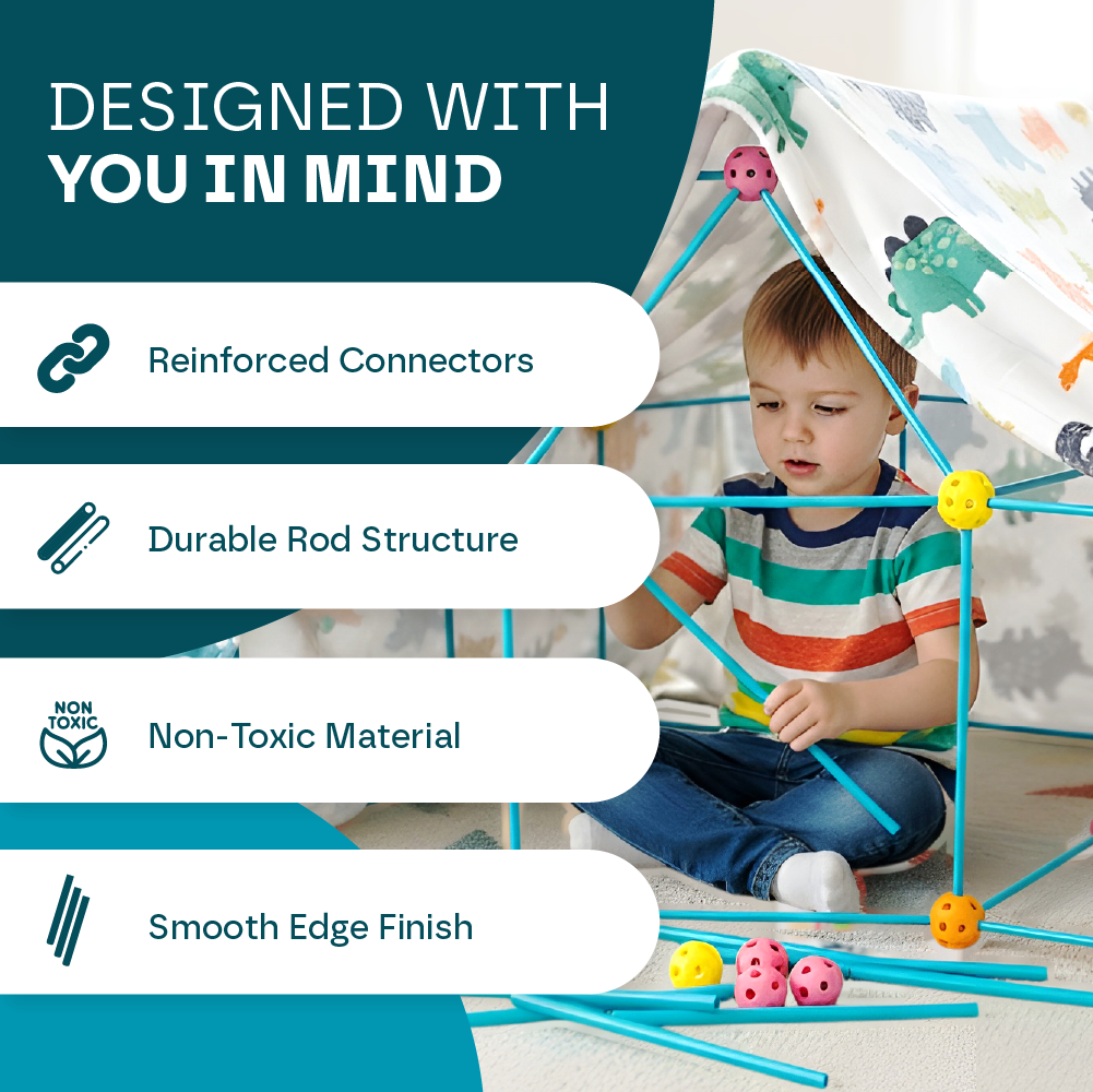 Bouwpakket Kinderen Speel Fort STEM 72 Of 144 Stuks Creatief | Sansoti