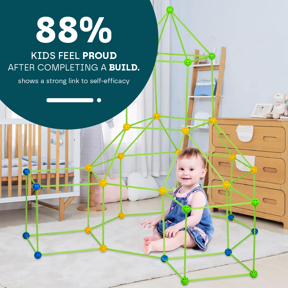 Bouwpakket Kinderen Speel Fort STEM 72 Of 144 Stuks Creatief | Sansoti