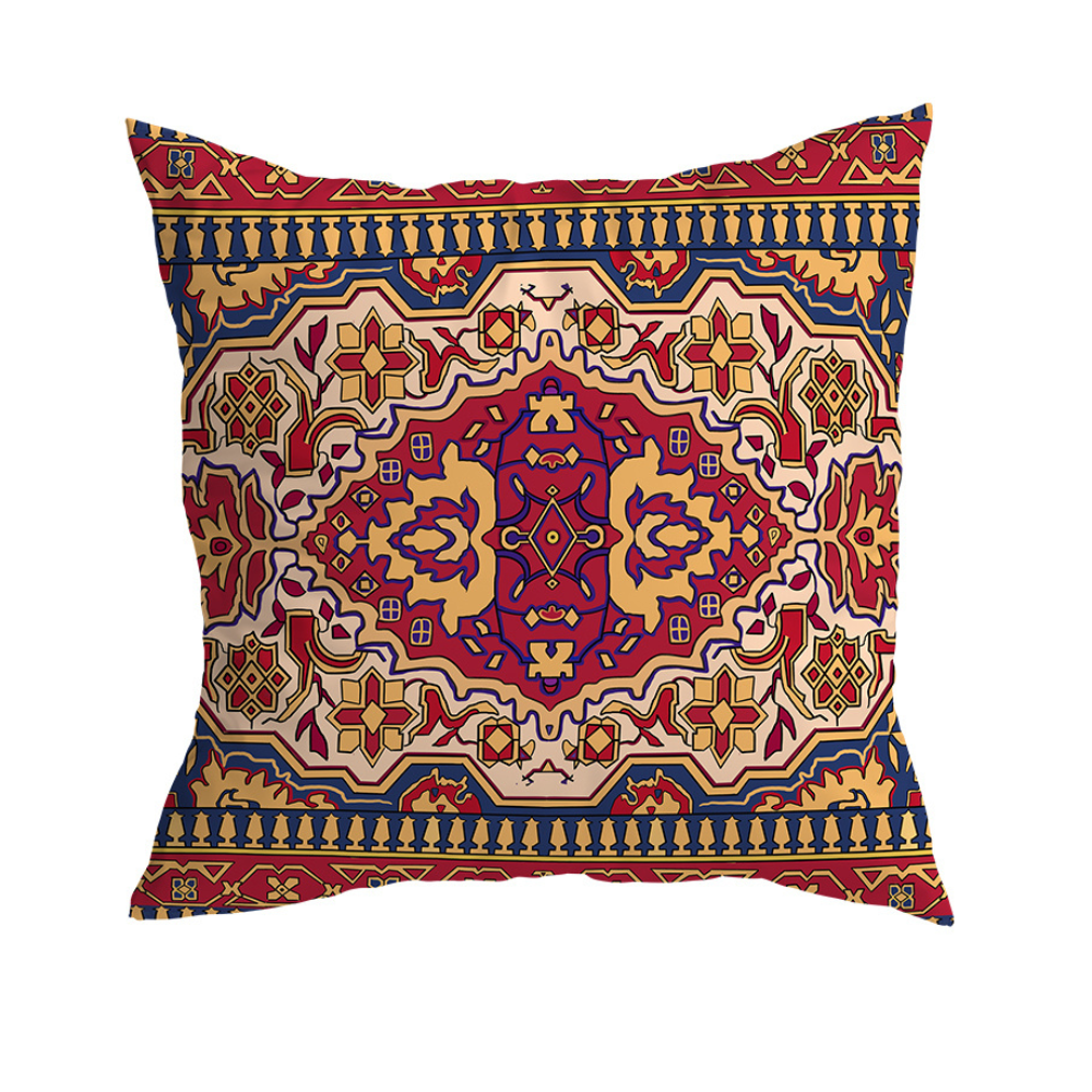 Kilim Kussenhoes 45x45 cm – Zachte Pluche met Uniek Patroon voor de Woonkamer | Sansoti