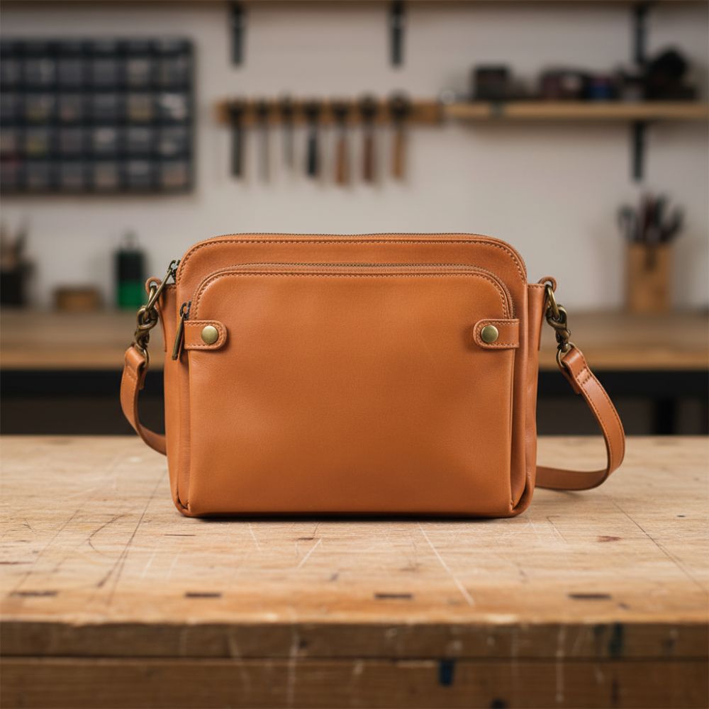 Leren Schoudertas met Geïntegreerde Portemonnee 9 Kaartvakken Compact Dagelijks Gebruik Dames Crossbody | Sansoti