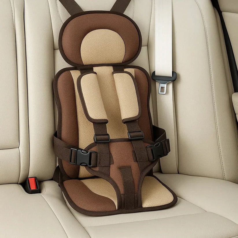Opvouwbare Kinderzitje Reisstoeltje Zwart met Vijfpuntsgordel | Compact voor Taxi Mietwagen en Vakantie Onderweg met Kinderen | Sansoti
