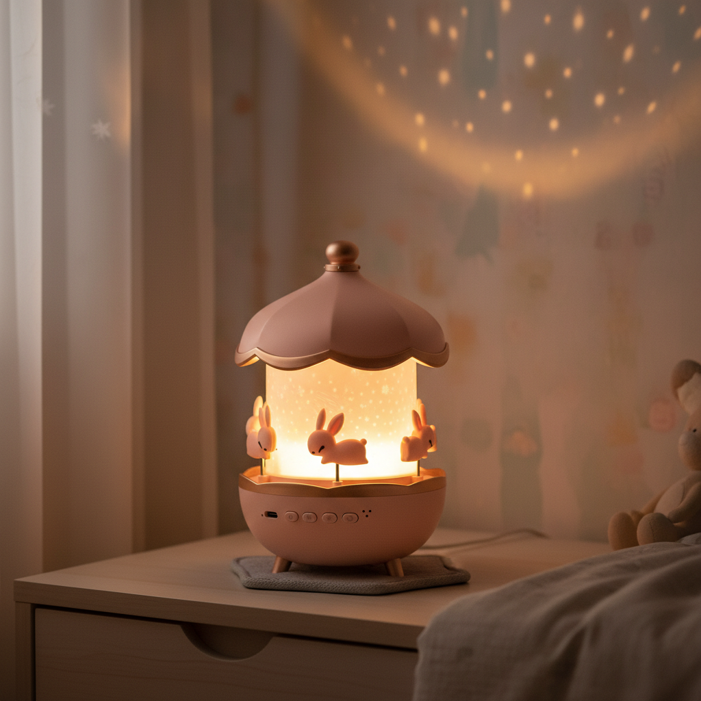 Kinderkamer Nachtlampje Projector met Muziek en 12 Thema's voor Rustgevende Avondroutine Slaap Sfeer | Sansoti