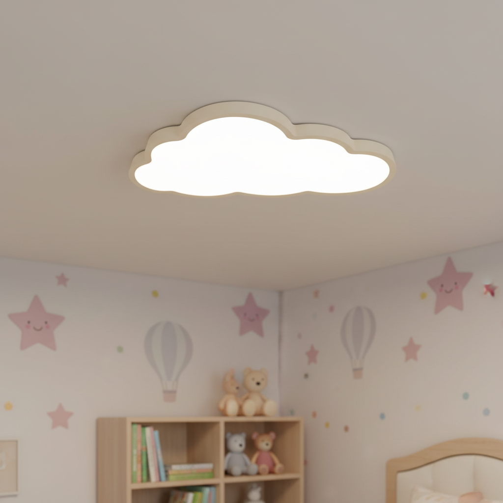 Plafondlamp Wolk Kinderkamer LED 3000K Acryl 40cm Warm Wit Babykamer Plafonnière Wolkvorm Sfeerlamp Kinderlamp | Sansoti