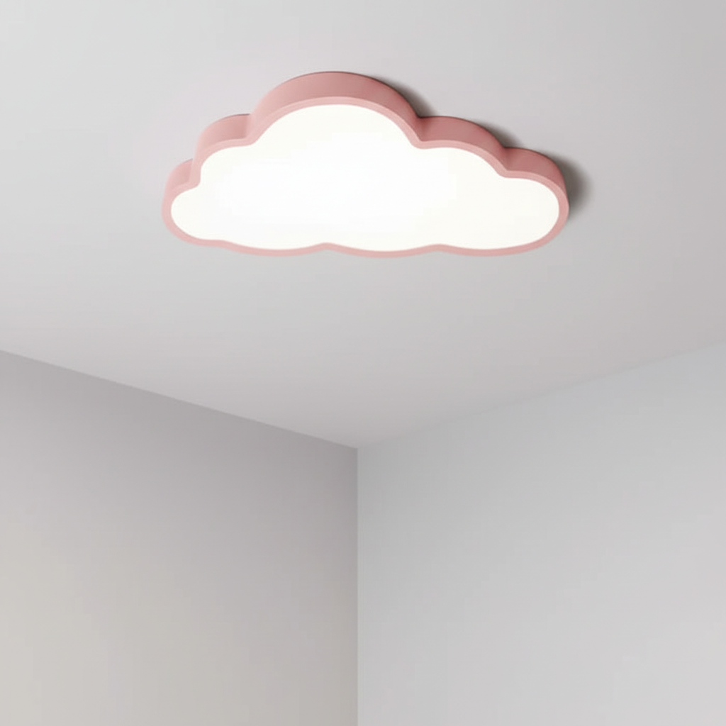 Plafondlamp Wolk Kinderkamer LED 3000K Acryl 40cm Warm Wit Babykamer Plafonnière Wolkvorm Sfeerlamp Kinderlamp | Sansoti