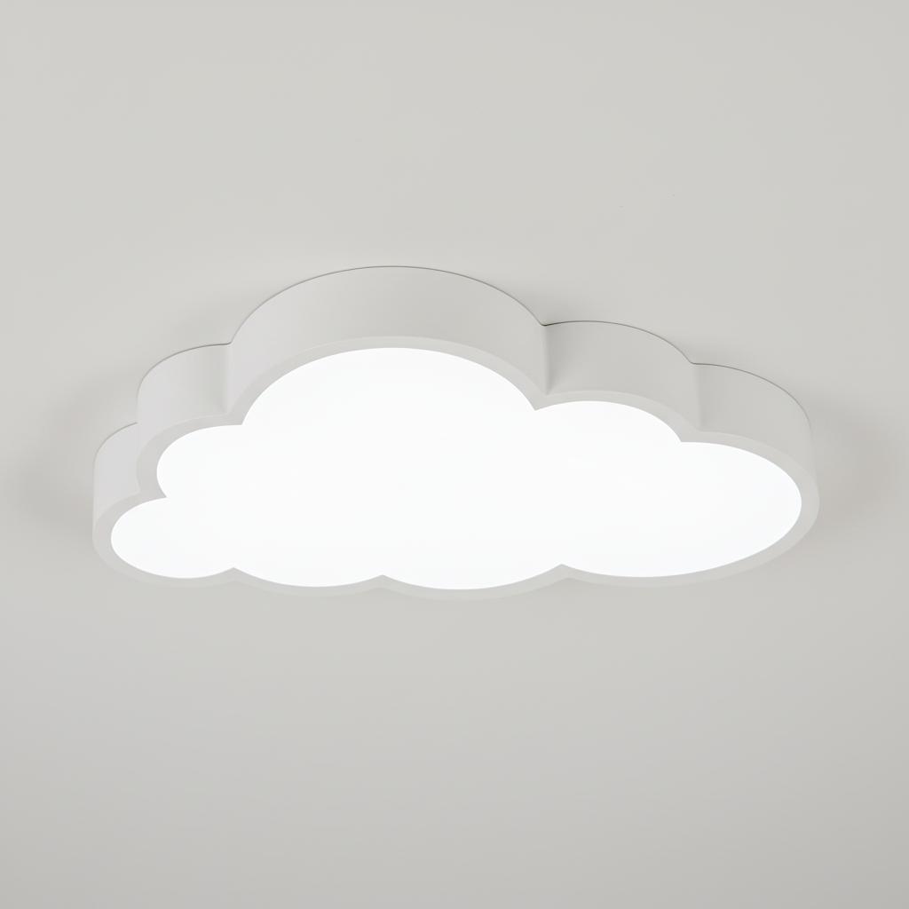 Plafondlamp Wolk Kinderkamer LED 3000K Acryl 40cm Warm Wit Babykamer Plafonnière Wolkvorm Sfeerlamp Kinderlamp | Sansoti
