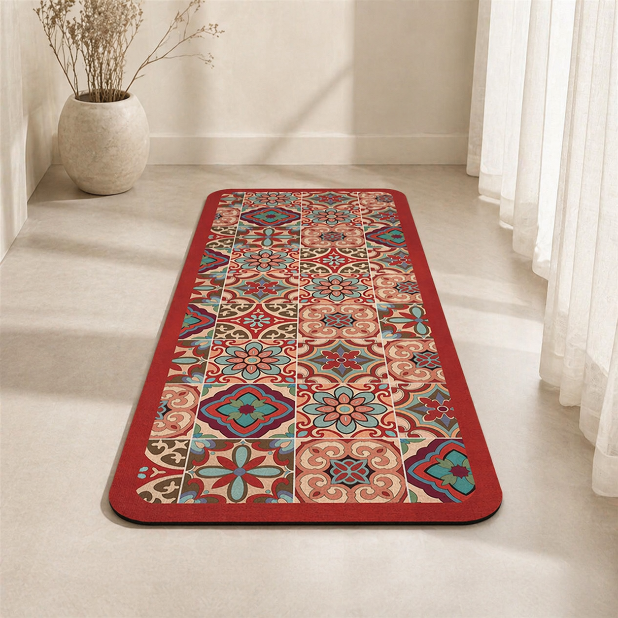 Antislip Keukenloper Polyester Wasbaar Comfort en Veiligheid in Diverse Maten en Patronen voor Keuken Gang Werkruimte Modern Interieur Design | Sansoti