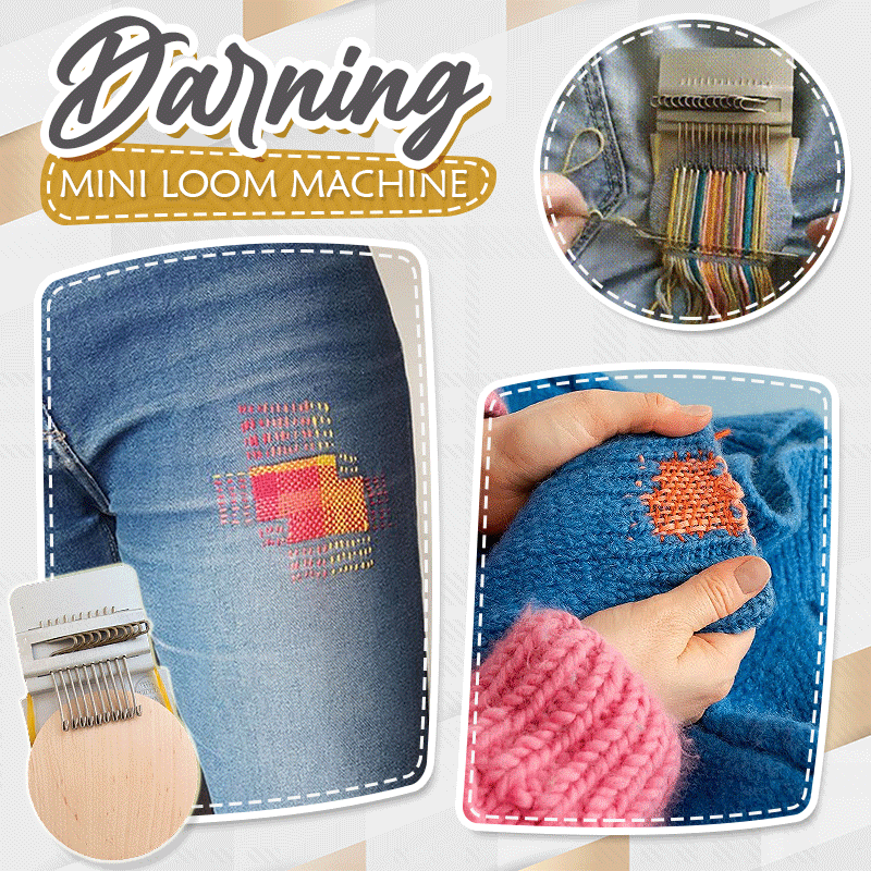 Handweefraampje voor Kledingsherstel Stopwerk Textielreparatie Mini Weeftool Creatieve Handwerken Duurzaam Upcycling Geen Naaimachine Nodig | Sansoti