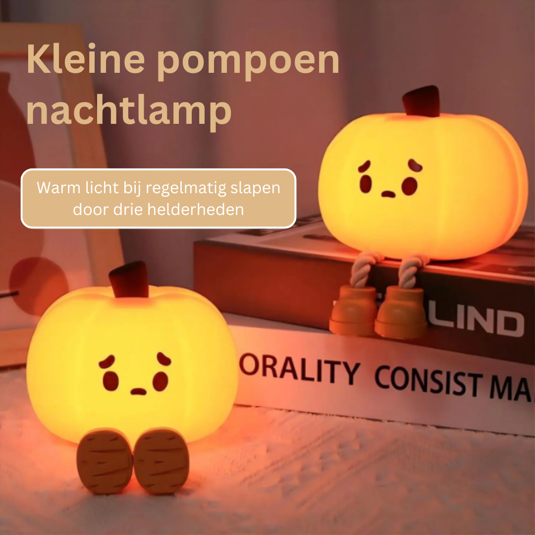 Decoratief Pompoennachtlampje met Touch-bediening en Dimfunctie – Sfeerverlichting voor Kinderen en Volwassenen | Sansoti