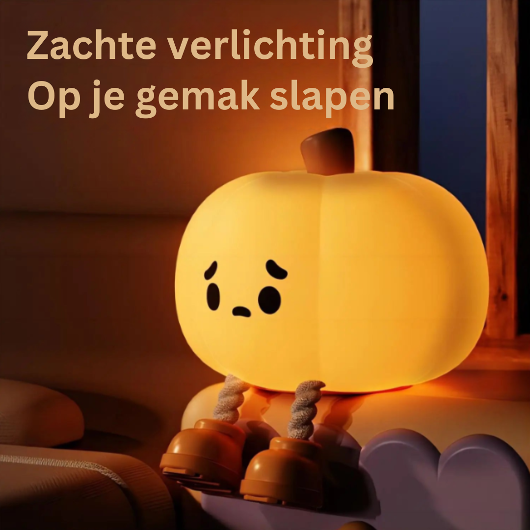 Decoratief Pompoennachtlampje met Touch-bediening en Dimfunctie – Sfeerverlichting voor Kinderen en Volwassenen | Sansoti