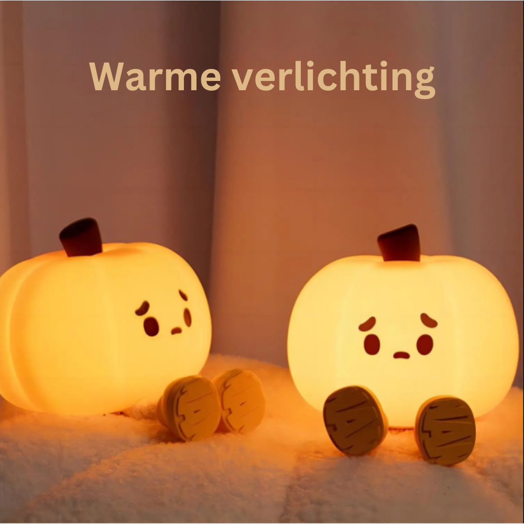 Decoratief Pompoennachtlampje met Touch-bediening en Dimfunctie – Sfeerverlichting voor Kinderen en Volwassenen | Sansoti