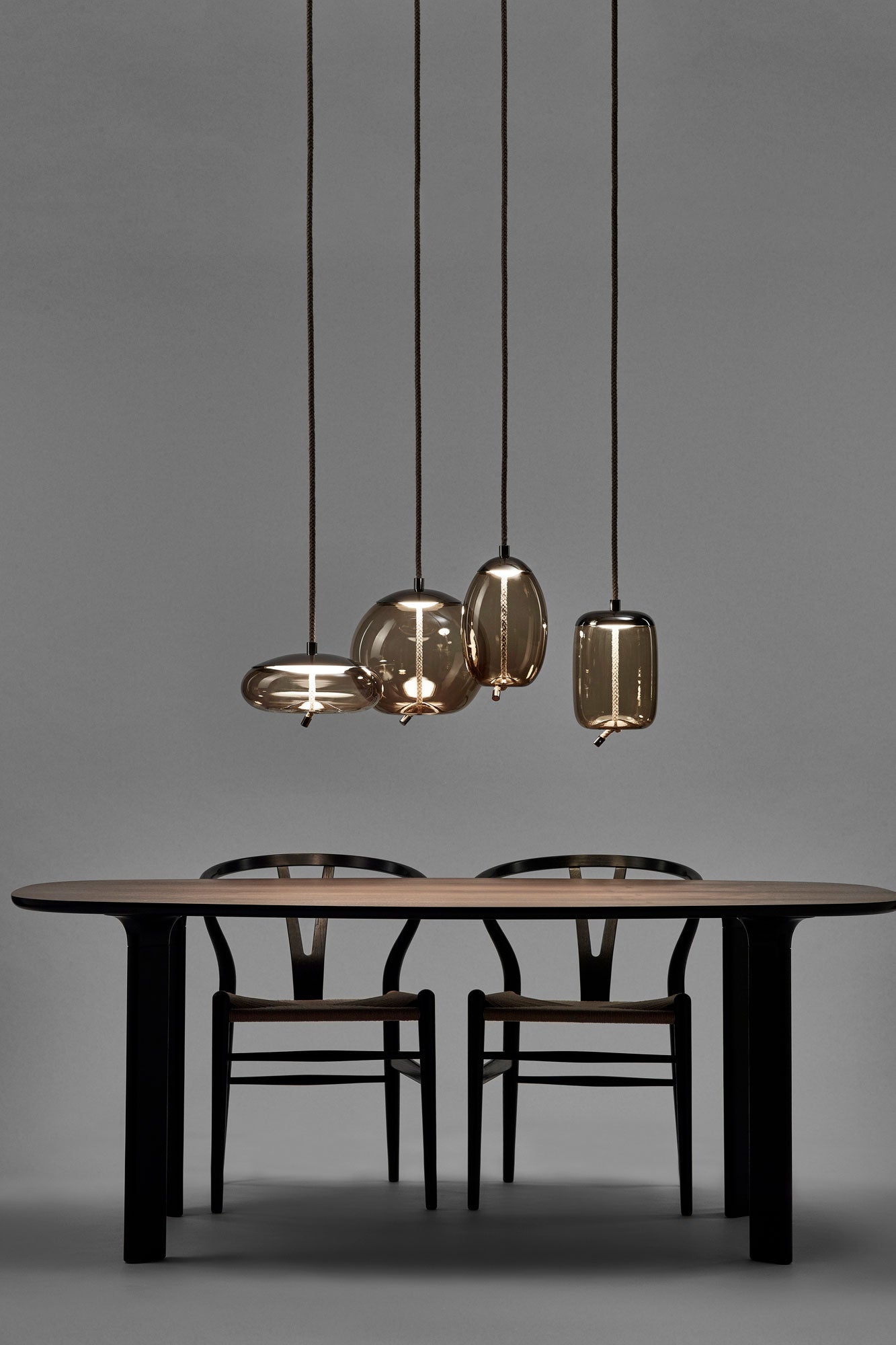 Handgeblazen Glazen Hanglamp Modern Design – Glas en Metaal – Instelbare Kabel 150cm – Geïntegreerde LED – 4 Modellen & Kleuropties | Sansoti