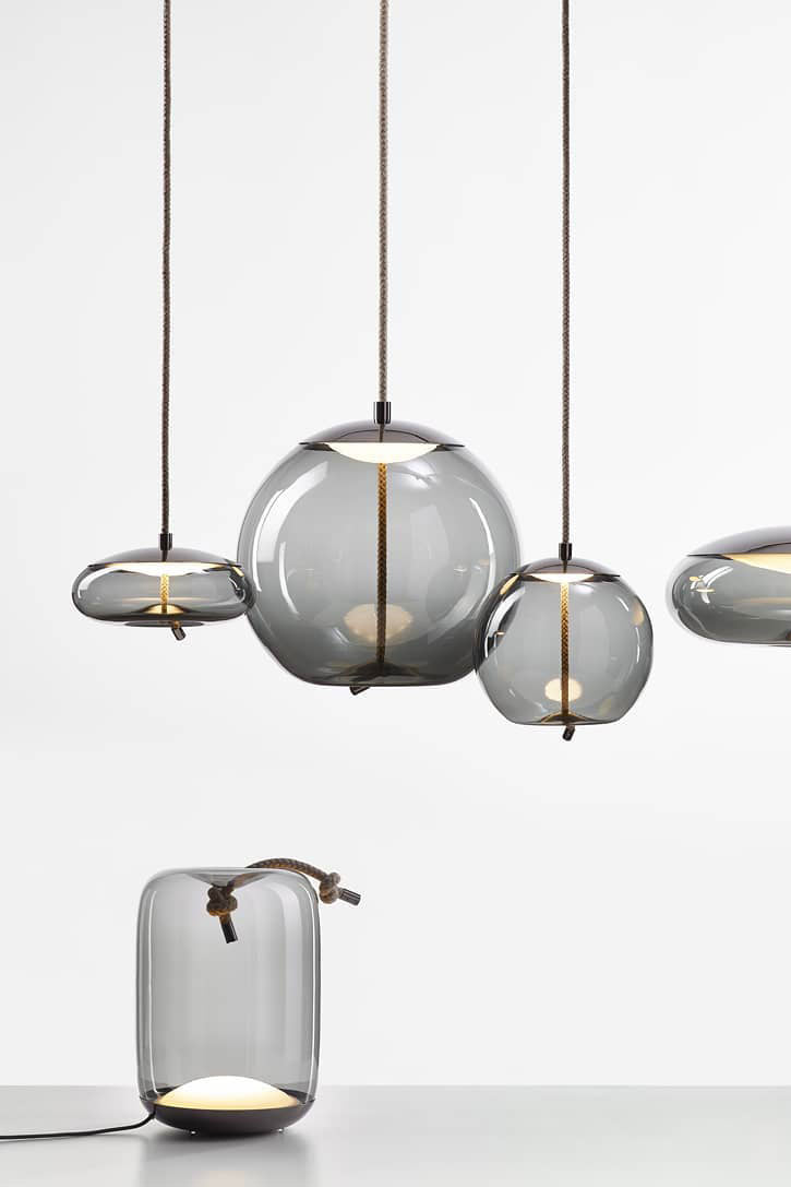 Handgeblazen Glazen Hanglamp Modern Design – Glas en Metaal – Instelbare Kabel 150cm – Geïntegreerde LED – 4 Modellen & Kleuropties | Sansoti
