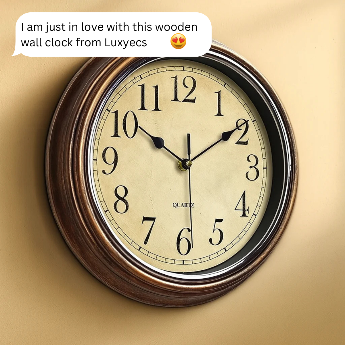 Stille Wandklok Hout 30 cm Uurwerk Zonder Tikgeluid Scandinavisch Design Woonkamer Keuken Kantoor Decoratie | Sansoti