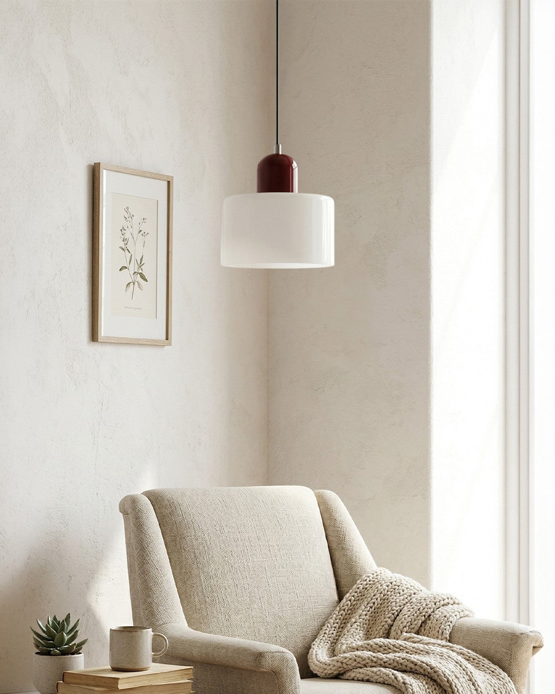 KORA Glazen Hanglamp | Bauhaus-Design Geometrisch Licht | Verstelbaar | E27 | Scandinavisch Interieur Verlichting | Sansoti