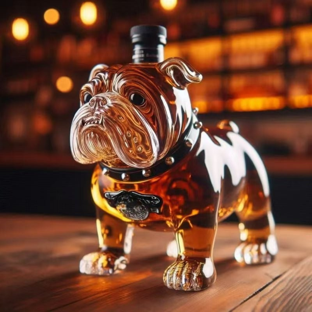 Glazen Whiskykaraf met Hondvormig Design 350ml Exclusieve Decanter voor Spirits en Whisky | Sansoti