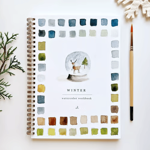 Watercolor Painting Book with Stencils and Paint Set for Beginners Adults Children Creative Hobby Drawing | Sansoti