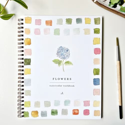 Watercolor Painting Book with Stencils and Paint Set for Beginners Adults Children Creative Hobby Drawing | Sansoti