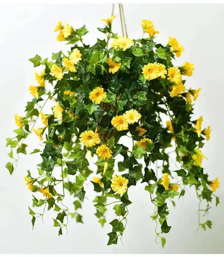 Künstliche Winde 66cm, UV-beständig, pflegeleicht, hängend, elegant, Gartendekoration für Innen- und Außenbereiche | Sansoti