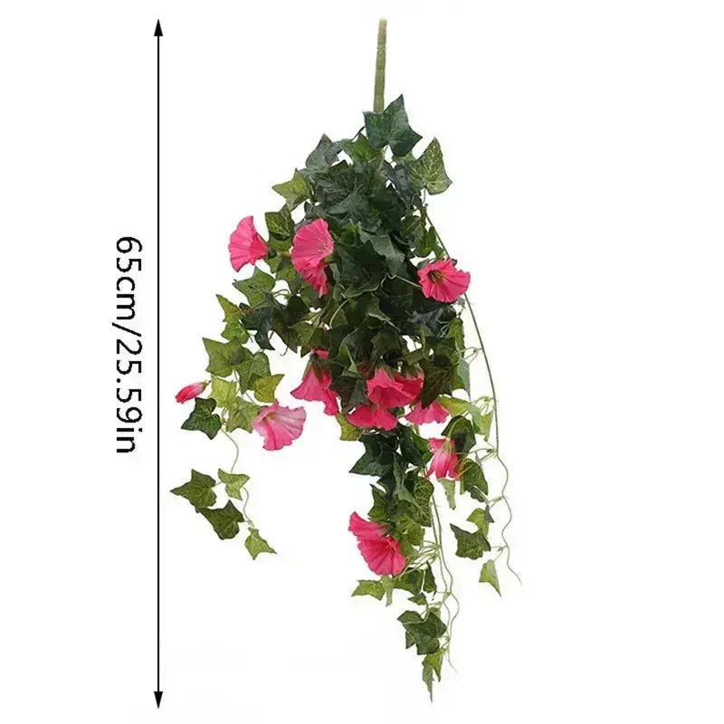 Künstliche Winde 66cm, UV-beständig, pflegeleicht, hängend, elegant, Gartendekoration für Innen- und Außenbereiche | Sansoti