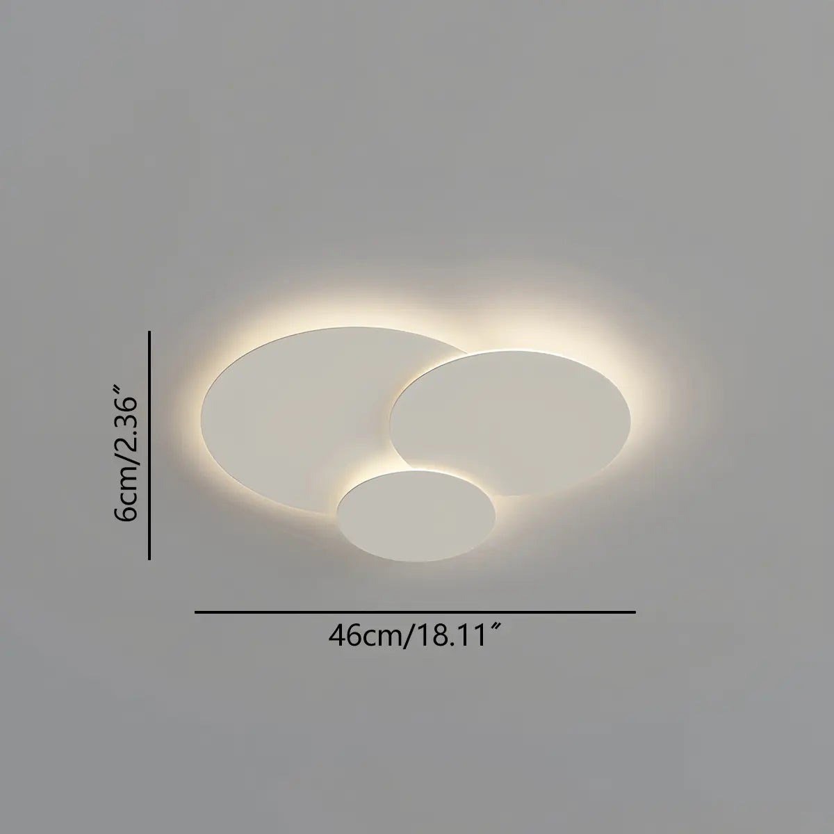 LED Deckenleuchte Verstellbare Scheiben Weiß Dimmbar Wohnzimmer Badezimmer Moderne Designlampe Deckenbeleuchtung mit Fernbedienung | Restfield