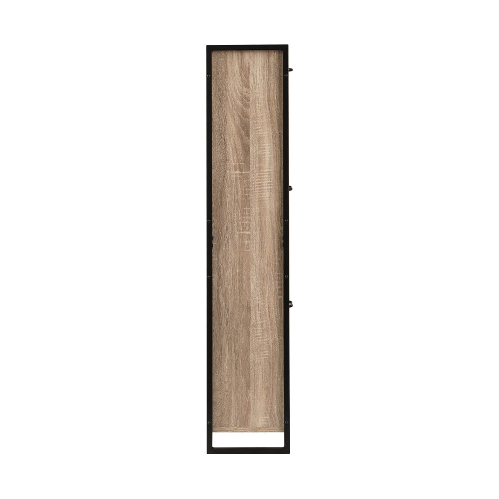 Schoenenkast met Organiser en 24 Paar Opbergcapaciteit – Houten Front en Metalen Frame | Sansoti