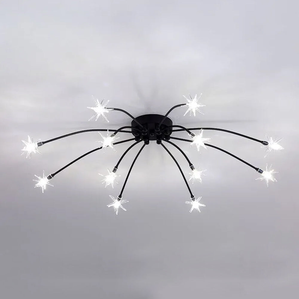 Plafondlamp Metaal Glas Semi Flush Mount LED Modern Woonkamer Eetkamer Slaapkamer | Sansoti