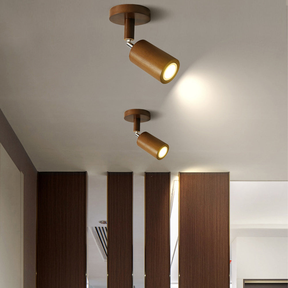 Houten Railverlichting LED Plafondlamp Wandlamp Natuurlijk Modern Woonkamer Eetkamer | Sansoti