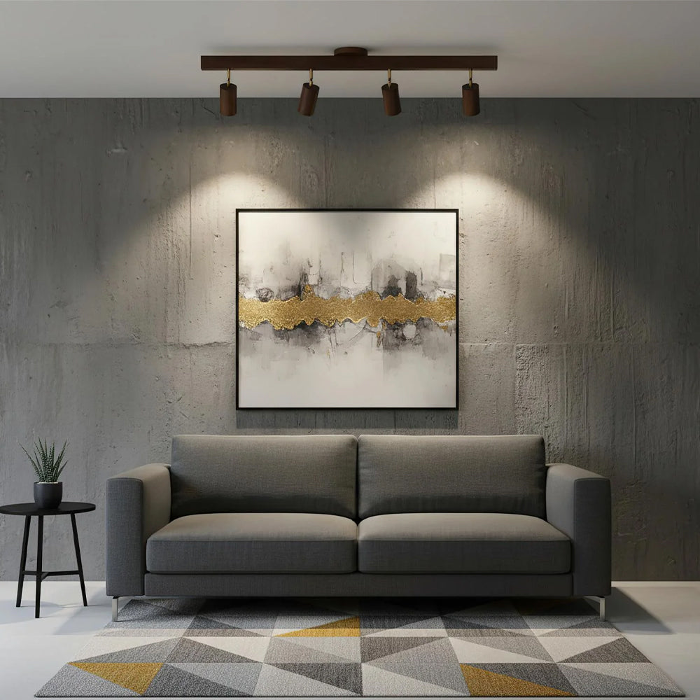 Houten Railverlichting LED Plafondlamp Wandlamp Natuurlijk Modern Woonkamer Eetkamer | Sansoti