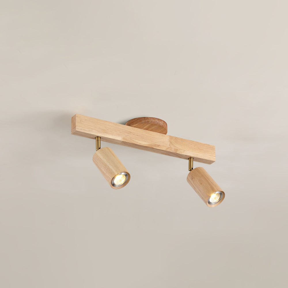 Houten Railverlichting LED Plafondlamp Wandlamp Natuurlijk Modern Woonkamer Eetkamer | Sansoti