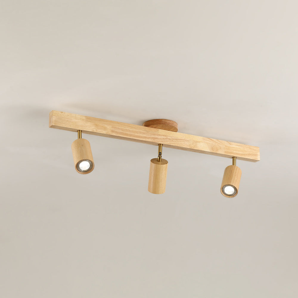 Houten Railverlichting LED Plafondlamp Wandlamp Natuurlijk Modern Woonkamer Eetkamer | Sansoti