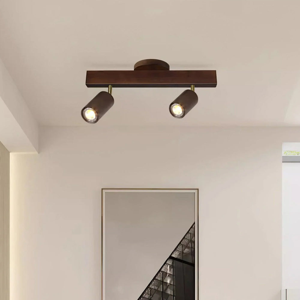 Houten Railverlichting LED Plafondlamp Wandlamp Natuurlijk Modern Woonkamer Eetkamer | Sansoti