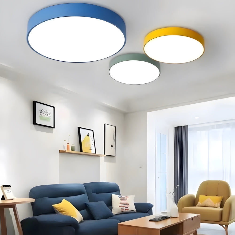 Runde LED Deckenleuchte Ultraflach Nordic Modern Dimmbar Acryl Wohnzimmer Schlafzimmer | Restfield