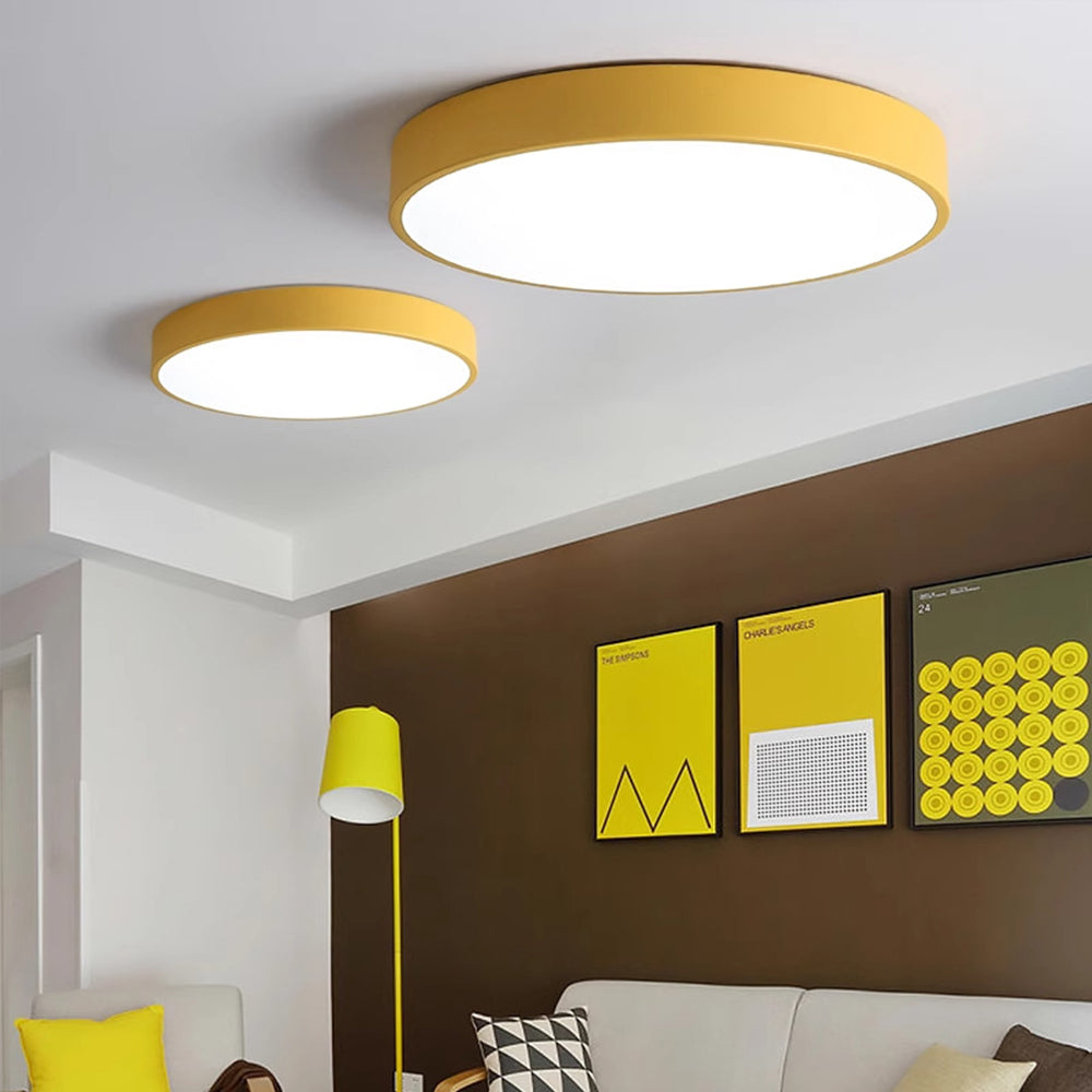 Runde LED Deckenleuchte Ultraflach Nordic Modern Dimmbar Acryl Wohnzimmer Schlafzimmer | Restfield