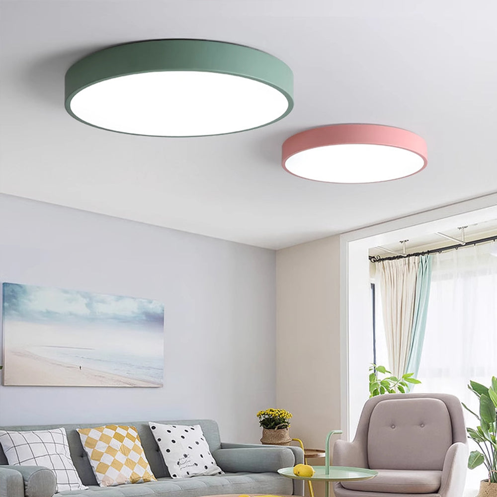 Runde LED Deckenleuchte Ultraflach Nordic Modern Dimmbar Acryl Wohnzimmer Schlafzimmer | Restfield