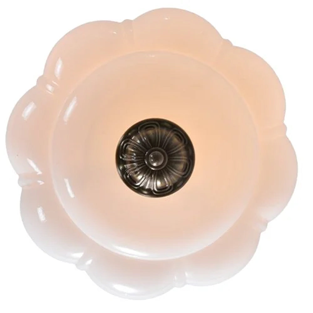 Hanglamp Pompoen Glas Vintage Messing Retro E14 Woonkamer Slaapkamer Hal | Sansoti