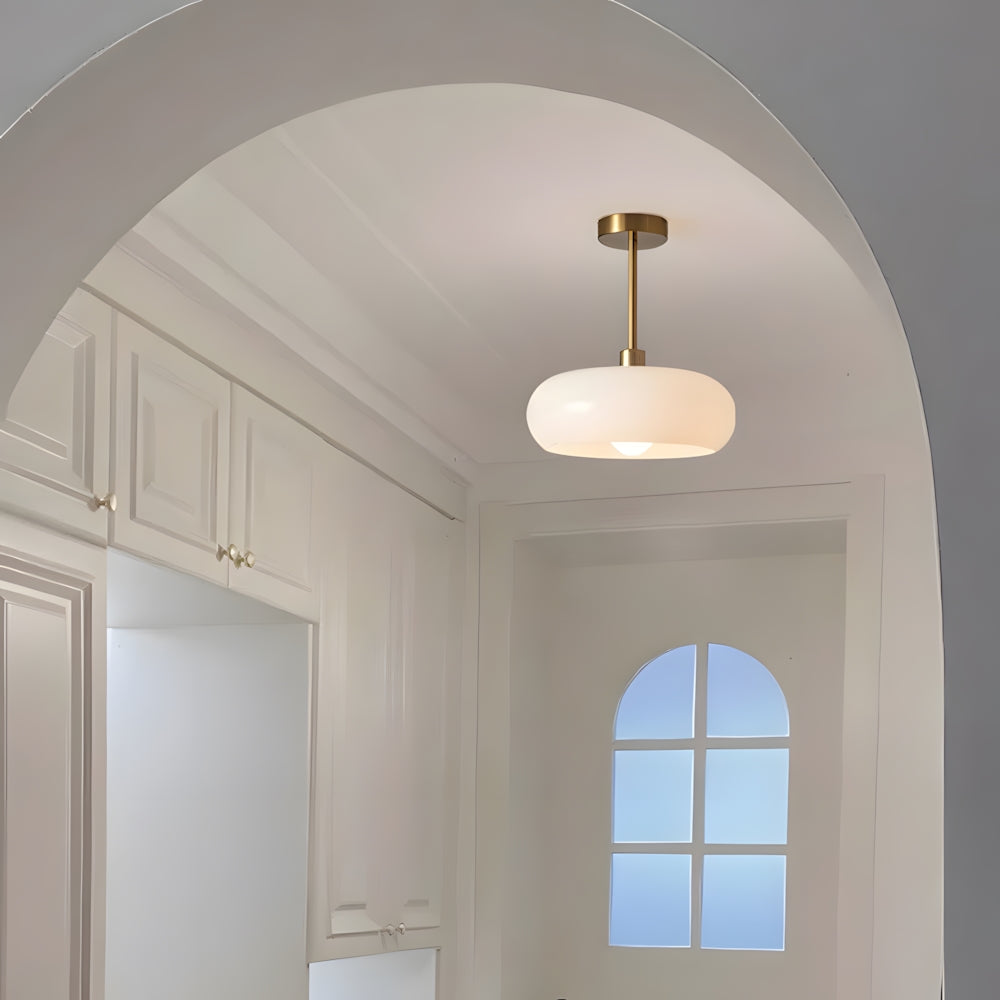 Glazen Hanglamp Vintage Amber Messing Retro E27 Eetkamer Woonkamer Slaapkamer | Sansoti