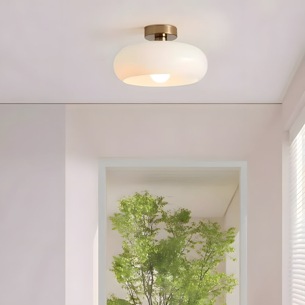 Glazen Hanglamp Vintage Amber Messing Retro E27 Eetkamer Woonkamer Slaapkamer | Sansoti