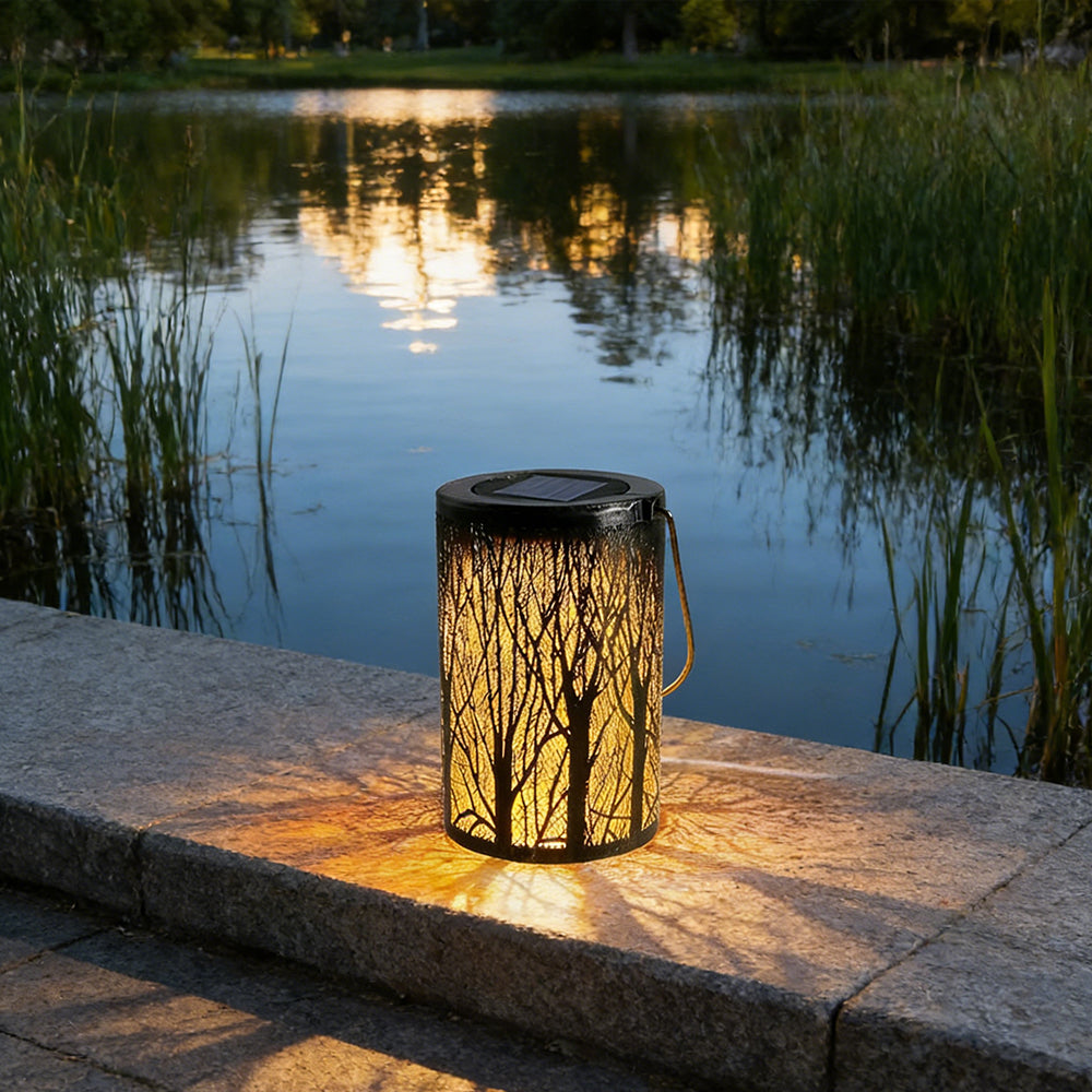 Solarlaterne Baum Muster IP55 Wasserdicht Garten Hängend Stehend Villa LED | Restfield
