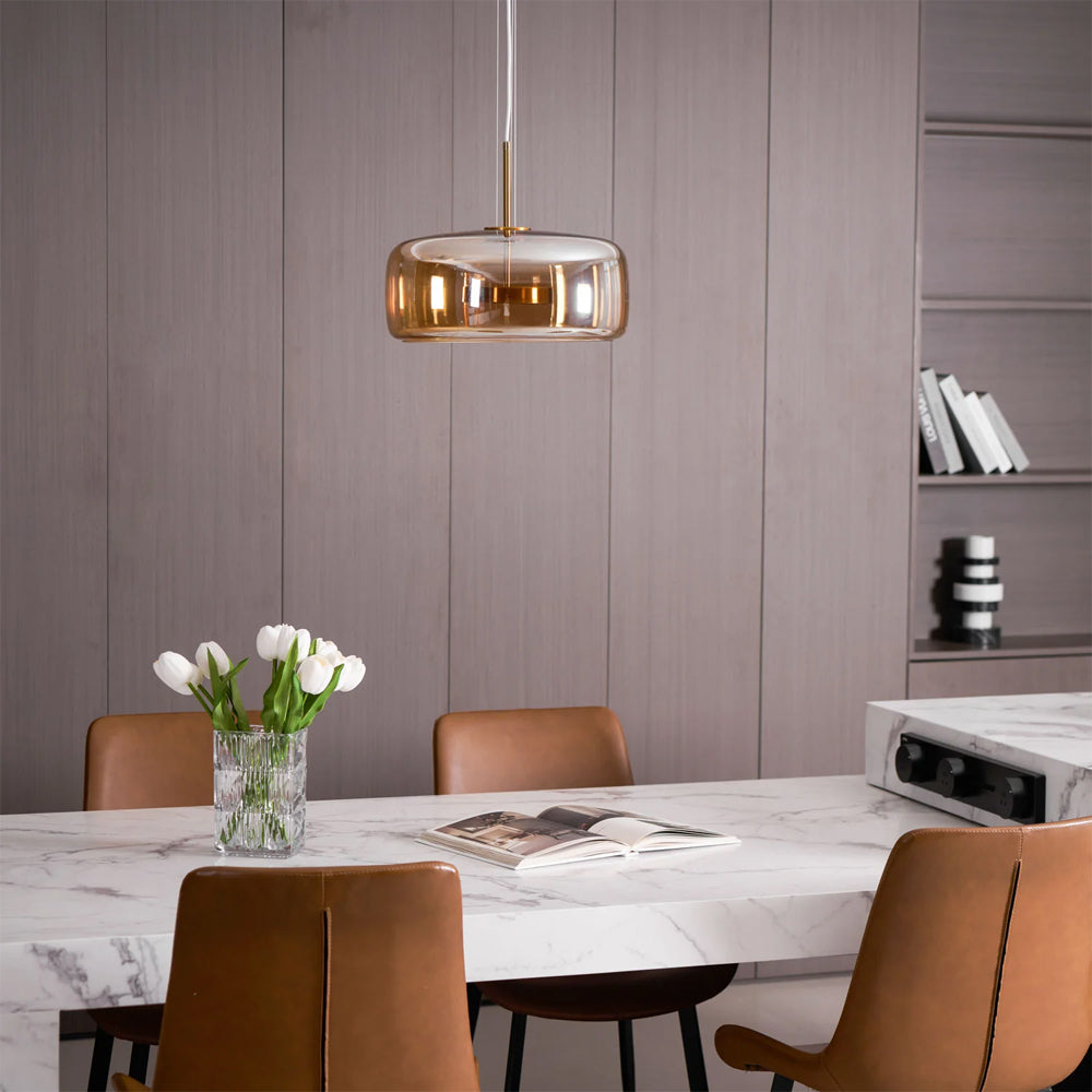 Hanglamp Gerookt Glas Koepel Vintage Minimalistisch LED Keuken Eetkamer Woonkamer Loft | Sansoti